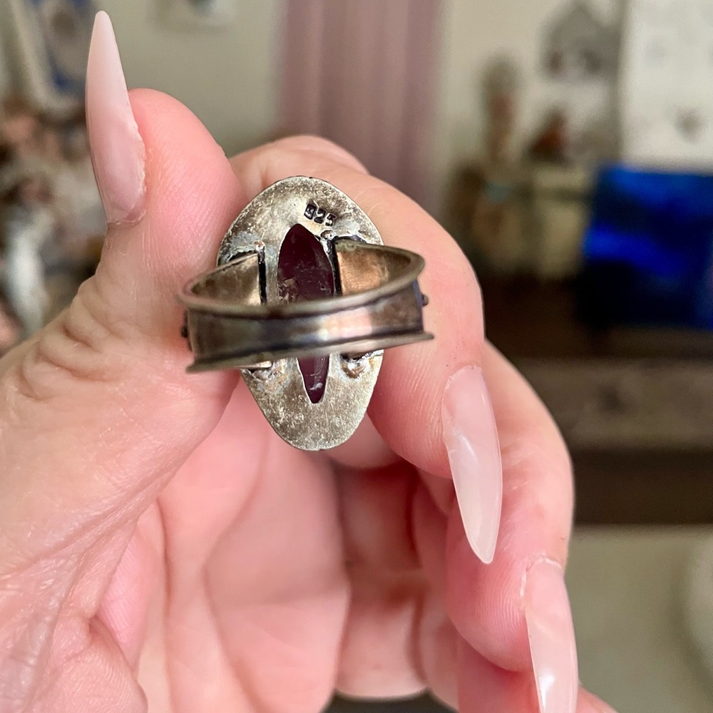 Raw Amethyst Sterling Silver Ring - image 7